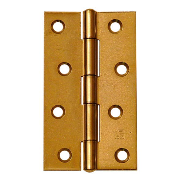 5050-100-EB • 100 x 057mm • Electro Brassed [25kg] • Uncranked Scotch Steel Butt Hinges