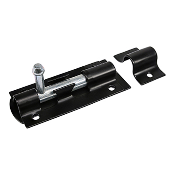 923A-075-BL  075mm  Black  Straight Tower Bolt