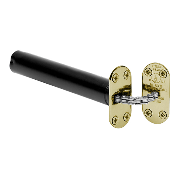 R1 • Radius Plate • Polished Brass • Perko Single Chain Concealed Door Closer
