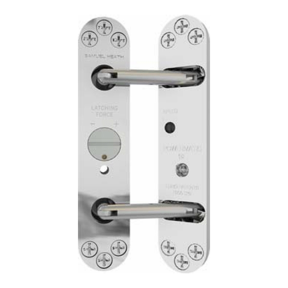 R100.CP  Radius Plate  Polished Chrome  Powermatic EN 3 Heavy Duty Concealed Door Closer