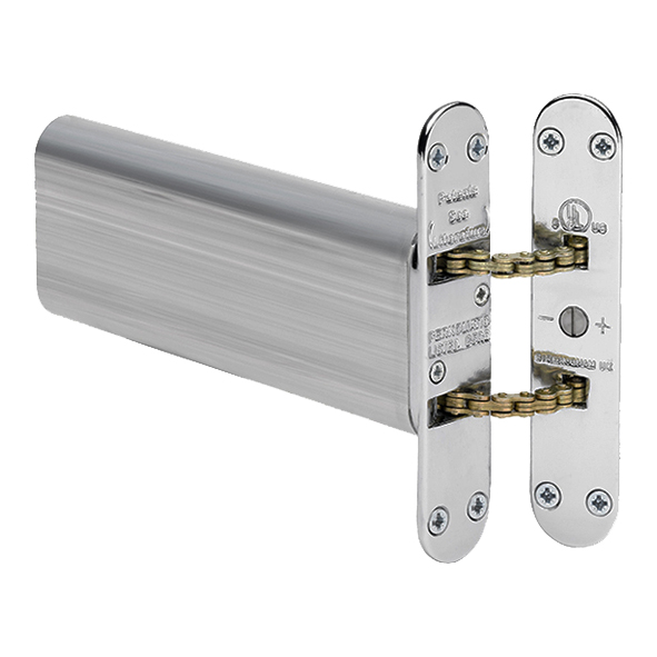 R85.CP • Radius Plate • Polished Chrome • Perkomatic Double Chain Concealed Door Closer