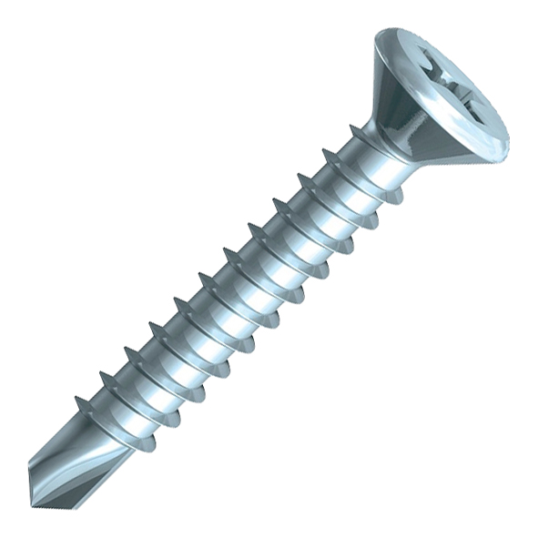 Countersunk Phillips ZINC Self Drilling Reinforced PVC-u Screws