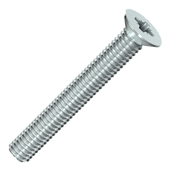 Small Packed Zinc Plated Countersunk Pozidrive Machine Screws