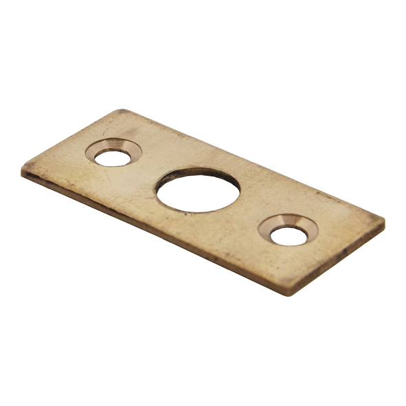 1002.FP1  07.5mm  Hole  Polished Brass  Spare Flat Keeper For Door Bolt