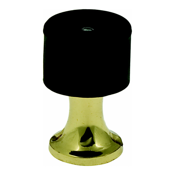 1704.1  056mm  Polished Brass  Floor Mounted Raised Pedestal Door Stop