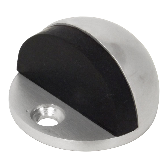 1705  024mm  Satin Aluminium  Floor Mounted Oval Door Stop