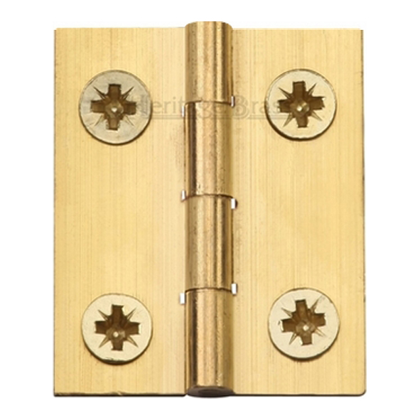 3902.025  025 x 019 x 1.3mm  Plain Brass [5kg]  Unwashered Square Corner Brass Butt Hinges