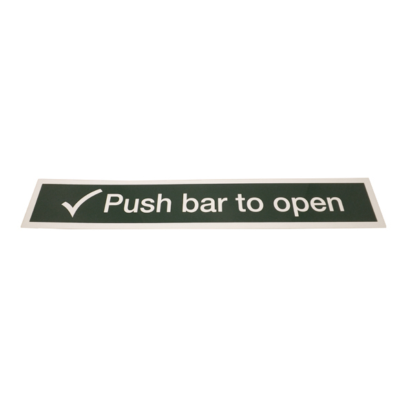 FS30  540 x 090mm  Push Bar To Open Sign