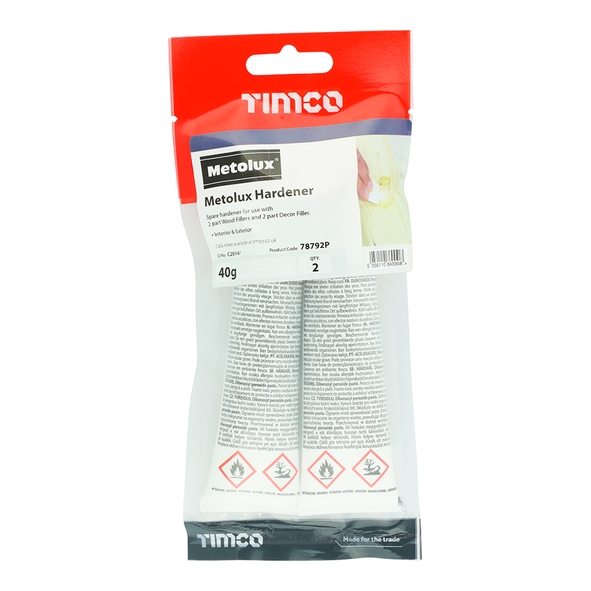 78792P  2 @ 40g  Hardener Only For Two Part High Performance Wood Filler