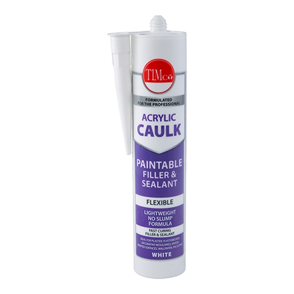 CAULK-INT-300-WH  300ml Cartridge  White  Interior Acrylic Decorators Caulk