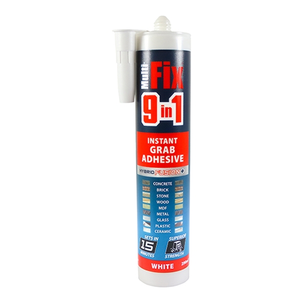 GRAB-9IN1-WHITE • 290ml Catrtidge • White • 9 In 1 Instant Grab Adhesive