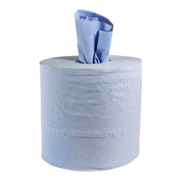 973169  6 @ 60m x 170mm  Blue  2 Ply Centrefeed Paper Rolls