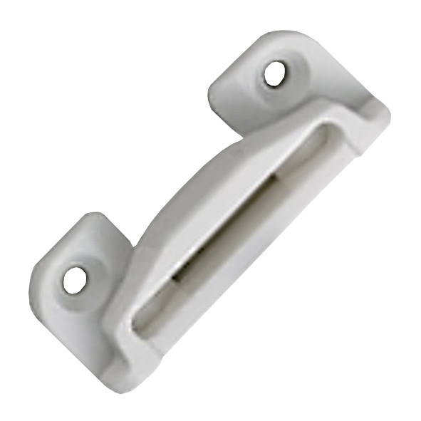 TF205-WH  Keeper  Flat  White Plastic  For Derwent Casement Fastener