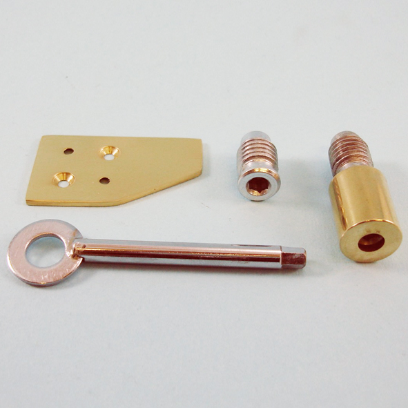 THD084/PB  021mm  Polished Brass  Deluxe Surface Sash Stop