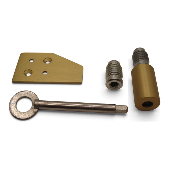 THD085/SB � 028mm � Satin Brass � Deluxe Surface Sash Stop