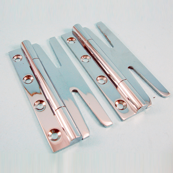 THD094/CP � 085mm � Polished Chrome [12.5kg] � Unwashered Brass Simplex Slotted Narrow Hinges
