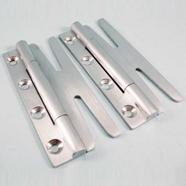 THD094/SCP � 085mm � Satin Chrome [12.5kg] � Unwashered Brass Simplex Slotted Narrow Hinges