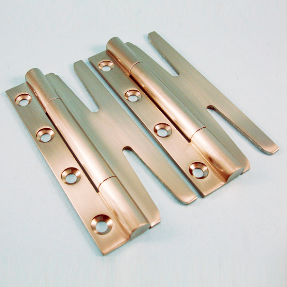 THD094/SNP � 085mm � Satin Nickel [12.5kg] � Unwashered Brass Simplex Slotted Narrow Hinges