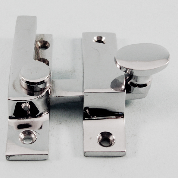 THD101N/CP  Non-Locking  Polished Chrome  Narrow Quadrant Oval Knob Sash Fastener