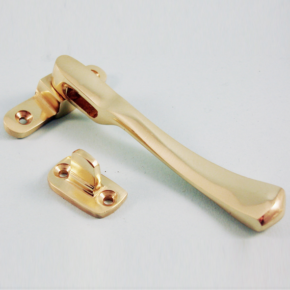 THD175/PB  Polished Brass  Victorian Wedge Casement Fastener