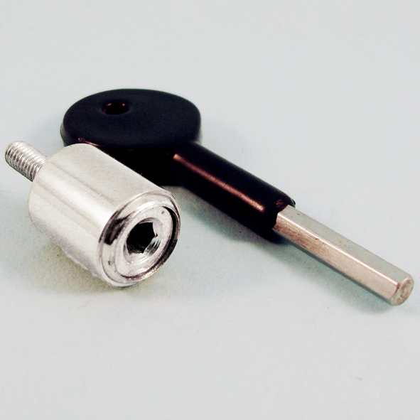 THD178/CP  19mm  Polished Chrome  Sash Stop With Long Thread