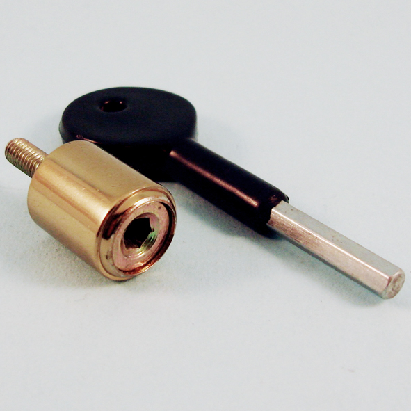 THD178/PB  19mm  Polished Brass  Sash Stop With Long Thread