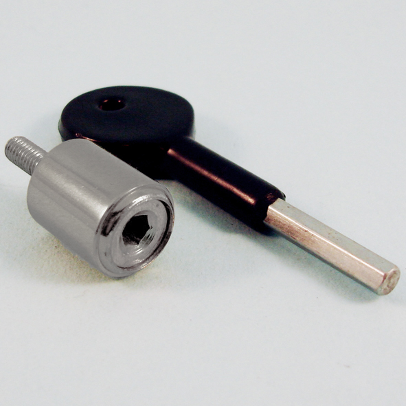 THD178/SCP  19mm  Satin Chrome  Sash Stop With Long Thread