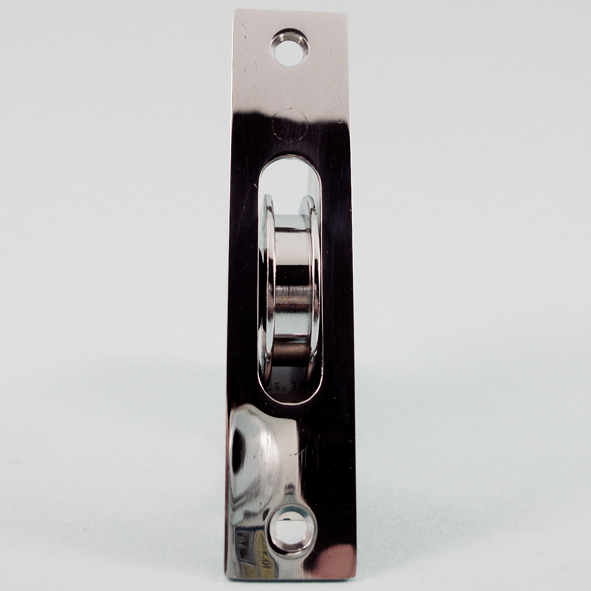 THD191/CP  Polished Chrome  Square  Sash Pulley With Steel Body and 44mm [1] Brass Pulley