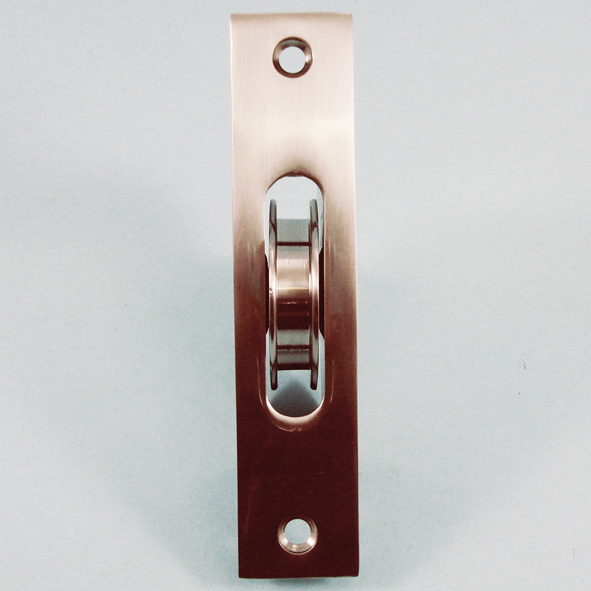 THD191/SNP  Satin Nickel  Square  Sash Pulley With Steel Body and 44mm [1] Brass Pulley