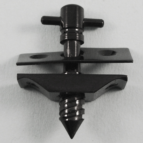 THD199/BLP  38mm o/a  Black Polished  Tee Pattern Batten Rod Screw