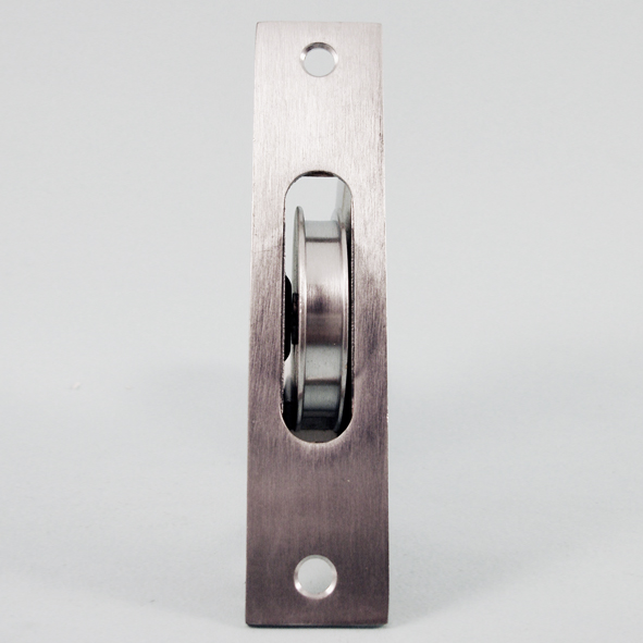 THD241/SCP  Satin Chrome  Square  Sash Pulley With Steel Body and 50mm [2] Brass Pulley