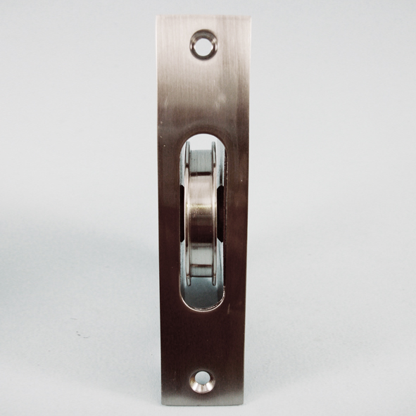 THD241/SNP  Satin Nickel  Square  Sash Pulley With Steel Body and 50mm [2] Brass Pulley