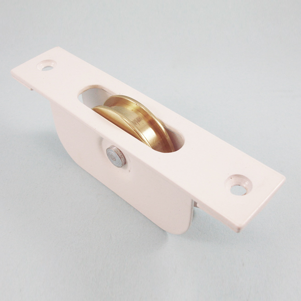 Square Sash Pulleys With Steel Body and 44mm (1) Brass Pulley Wheels