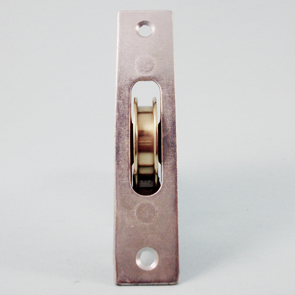 THD253/ZP  Zinc Plated  Square  Sash Pulley With Steel Body and 44mm [1] Brass Pulley