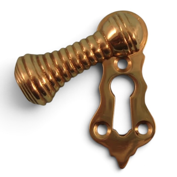PDF1025/PB  Polished Brass  Period Beehive Covered Escutcheon