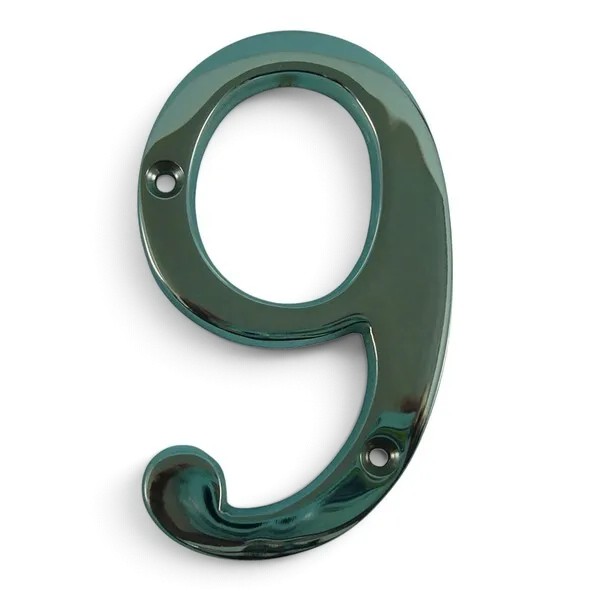 PDF1140/9/CP � 100mm � Polished Chrome � Period Cast Numeral 9