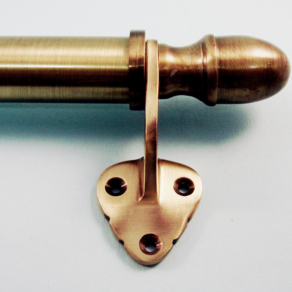 THD202A/AB  220mm [140mm c/c]  Antique Brass  Bar Handle Sash Lift With Acorn Ends