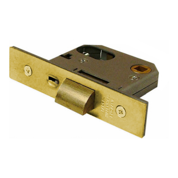 LC2332-065-PL  065mm [044mm]  Polished Brass  Union 2332 Compact Oval Cylinder Nightlatch Case