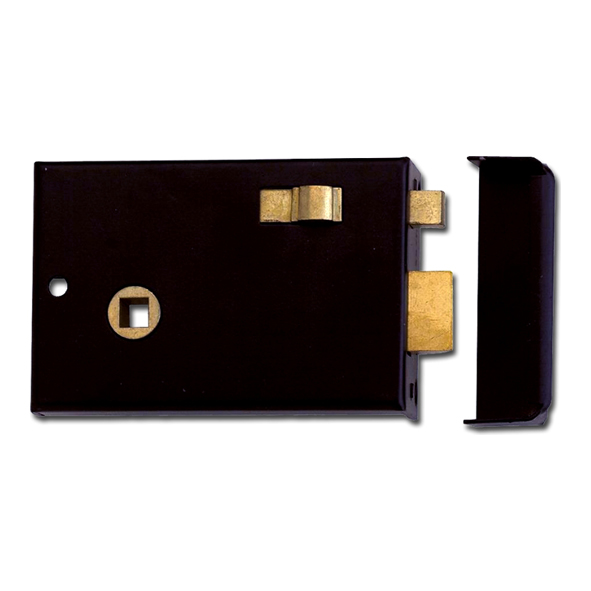 R1209-105-DH  102 x 70mm [076mm]  Black  Architectural Rim Privacy Latch