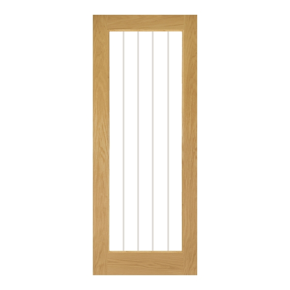 ValDor Internal Prefinished Oak Cheshire 1 Full Light Doors [Etched Glass]
