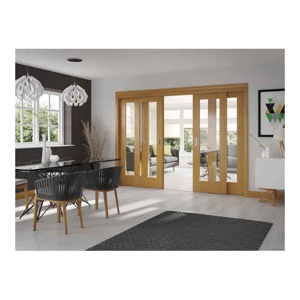 XL Joinery Internal Oak Easi-Slide Door Frame Set