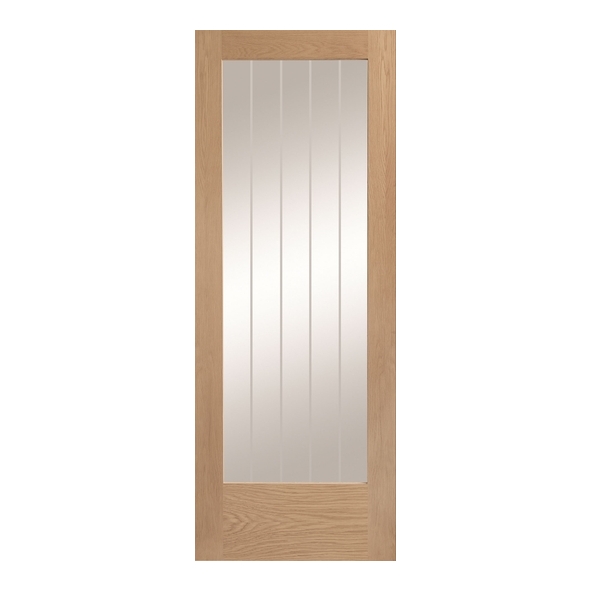 XL Joinery Internal Oak Suffolk Original Pattern 10 Pre-Finished Doors [Etched Glass]