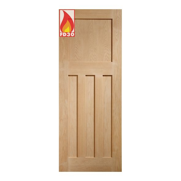 INTODX30-FD  1981 x 762 x 44mm [30]  Internal Unfinished Oak DX FD30 Fire Door