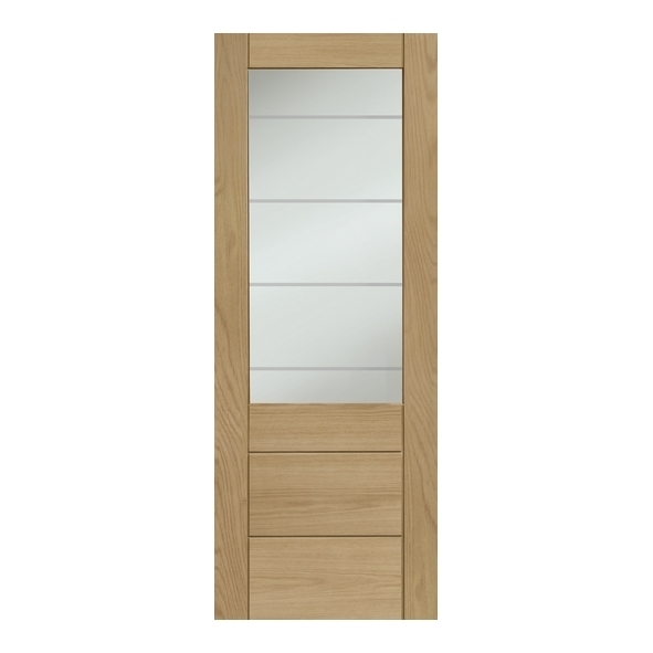 XL Joinery Internal Oak Palermo Original 2XG Pre-Finished Doors [Etched Glass]