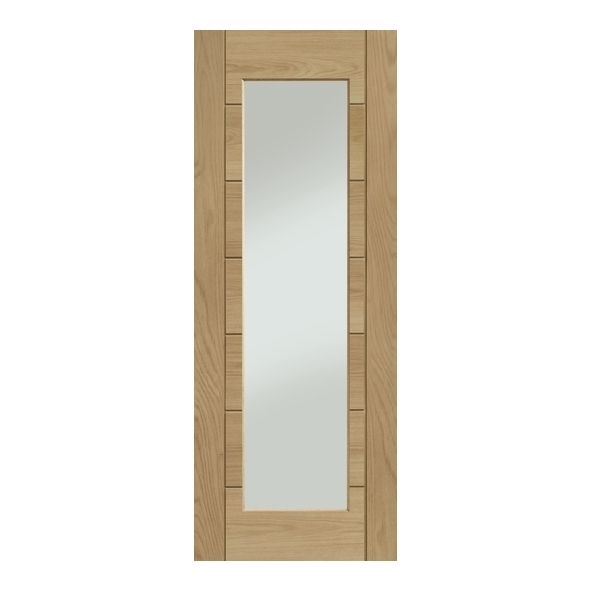 XL Joinery Internal Oak Palermo Original 1 Light Pre-Finished Doors [Clear Glass]