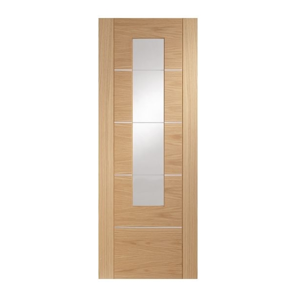 XL Joinery Internal Oak Portici Pre-Finished Doors [Clear Glass]