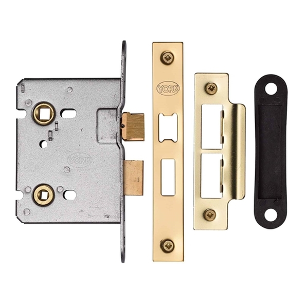 YKABL3-PB • 076mm [057mm]  • Polished Brass • Heritage Brass Bathroom Lock