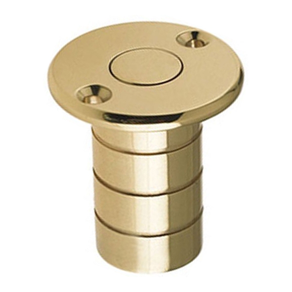 FB14A • 35 x 12 x 20mm • Polished Brass • Fulton & Bray Dust Excluding Floor Socket For Door Bolt