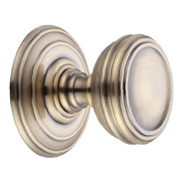 FB305FB • Florentine Bronze • Fulton & Bray Ringed Mortice Knobs On Concealed Fix Round Roses