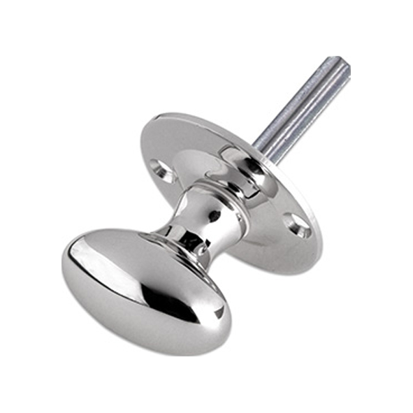 FB40CP • Turn Only • Polished Chrome • Fulton & Bray Small Victorian Turn With Spline Spindle